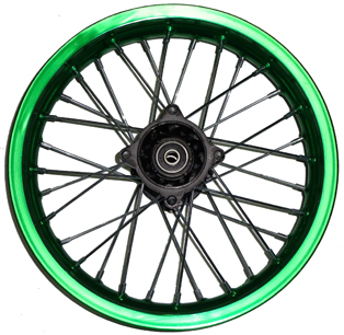 Aro MX 14? trasero alum Green (disco)